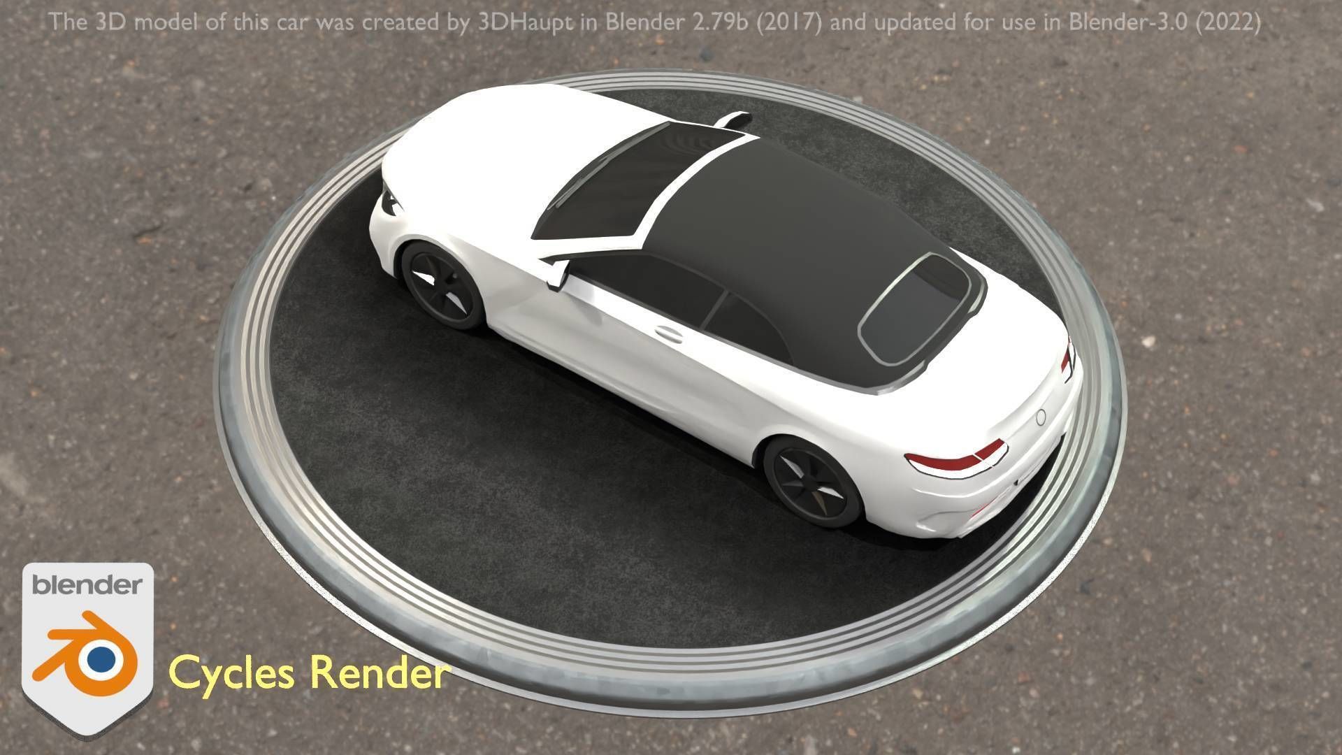 City Car 22 Upper Class Type-A White Low-poly 3D model_41