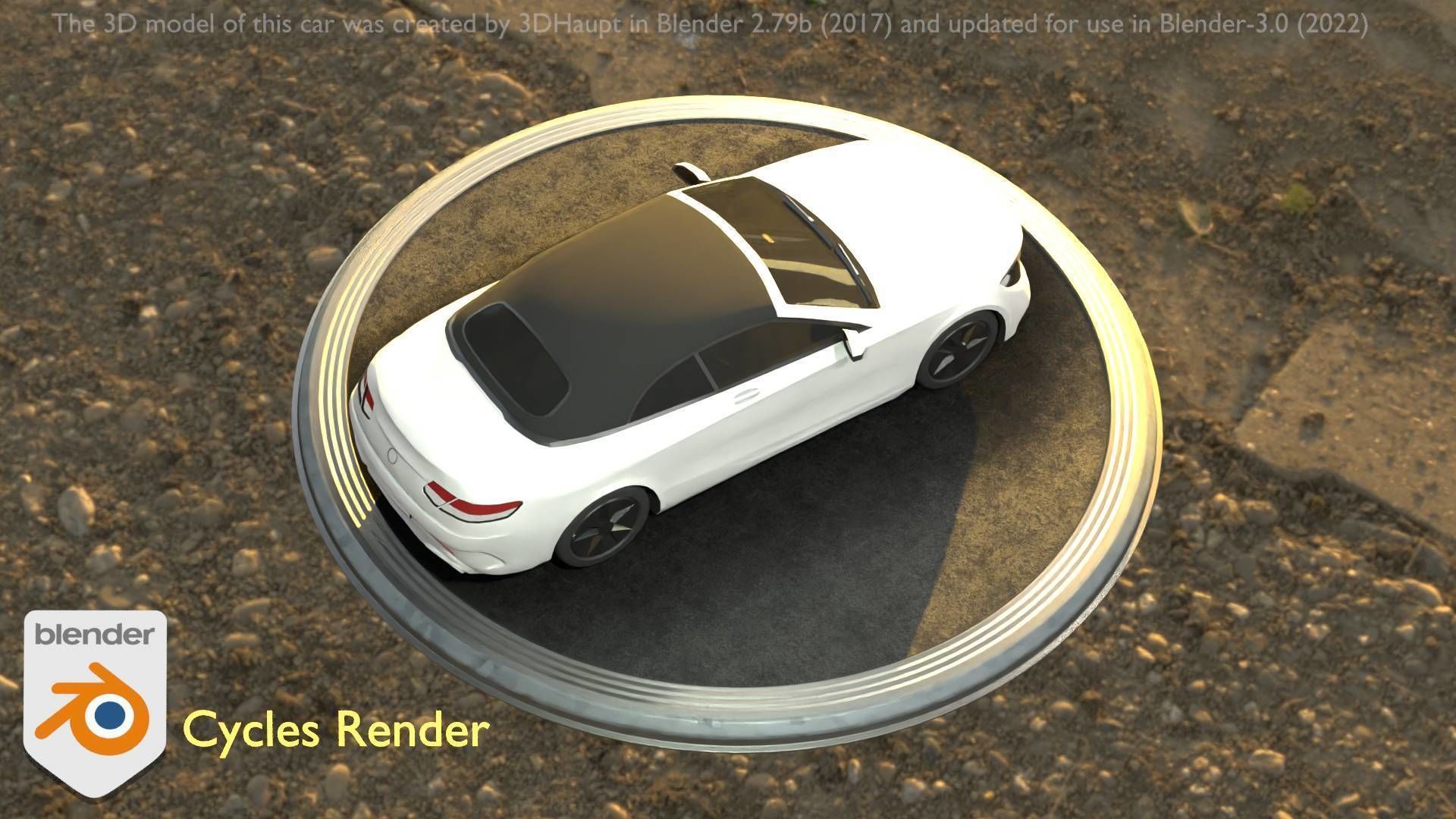 City Car 22 Upper Class Type-A White Low-poly 3D model_87