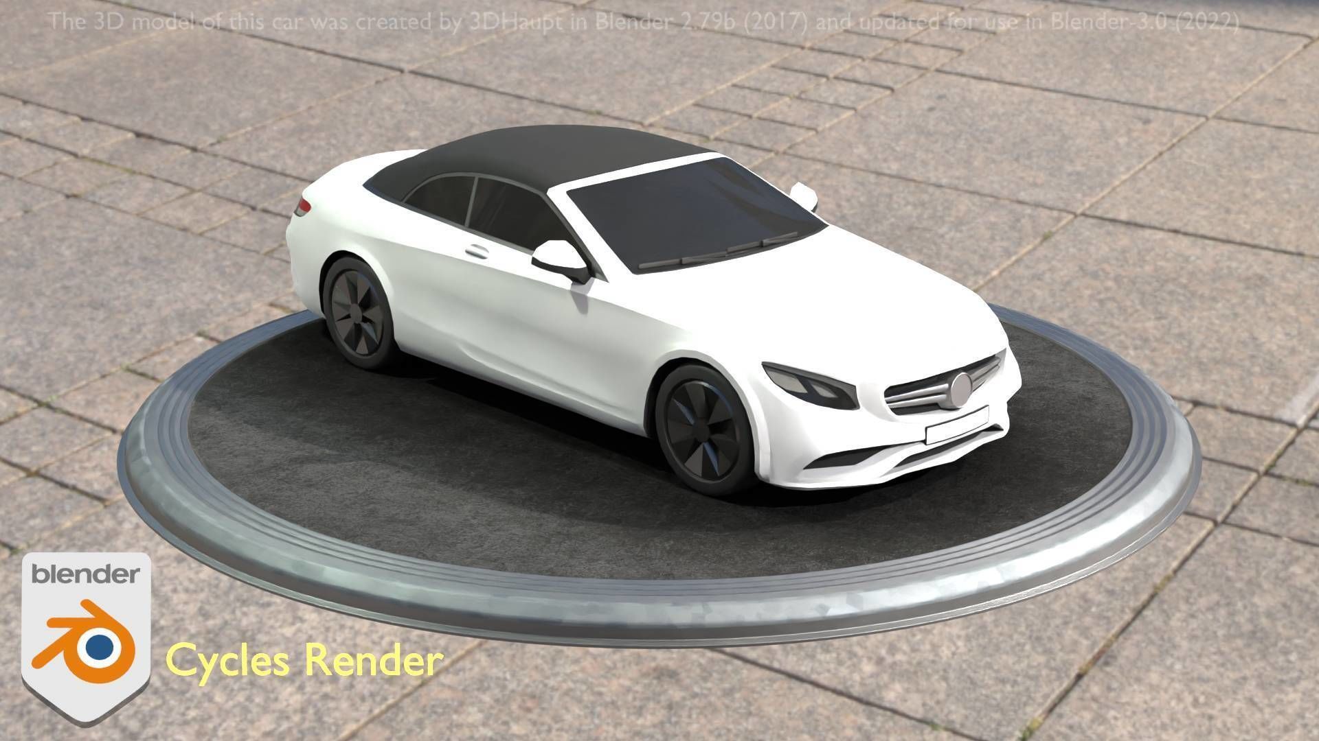 City Car 22 Upper Class Type-A White Low-poly 3D model_13