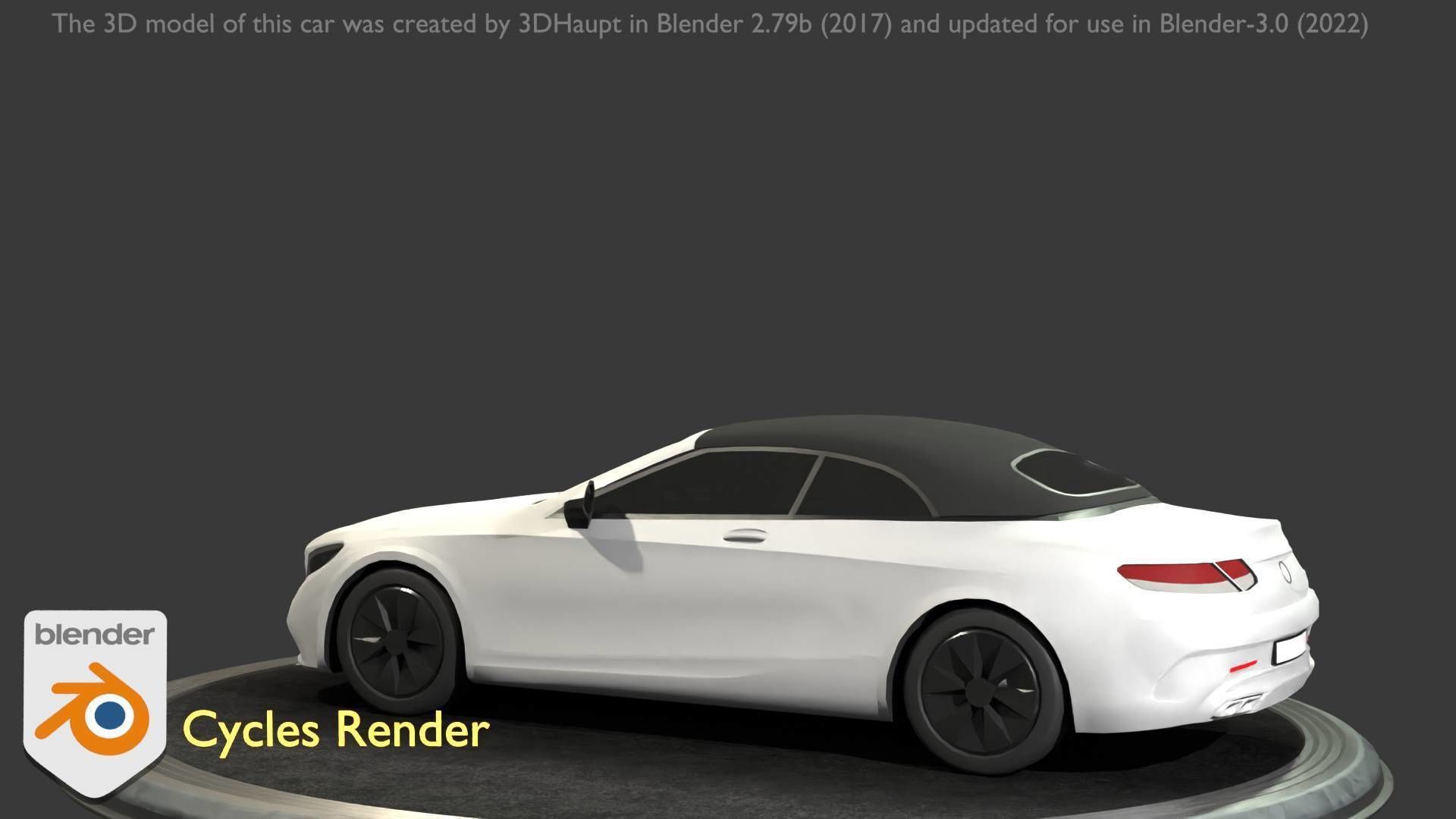City Car 22 Upper Class Type-A White Low-poly 3D model_54