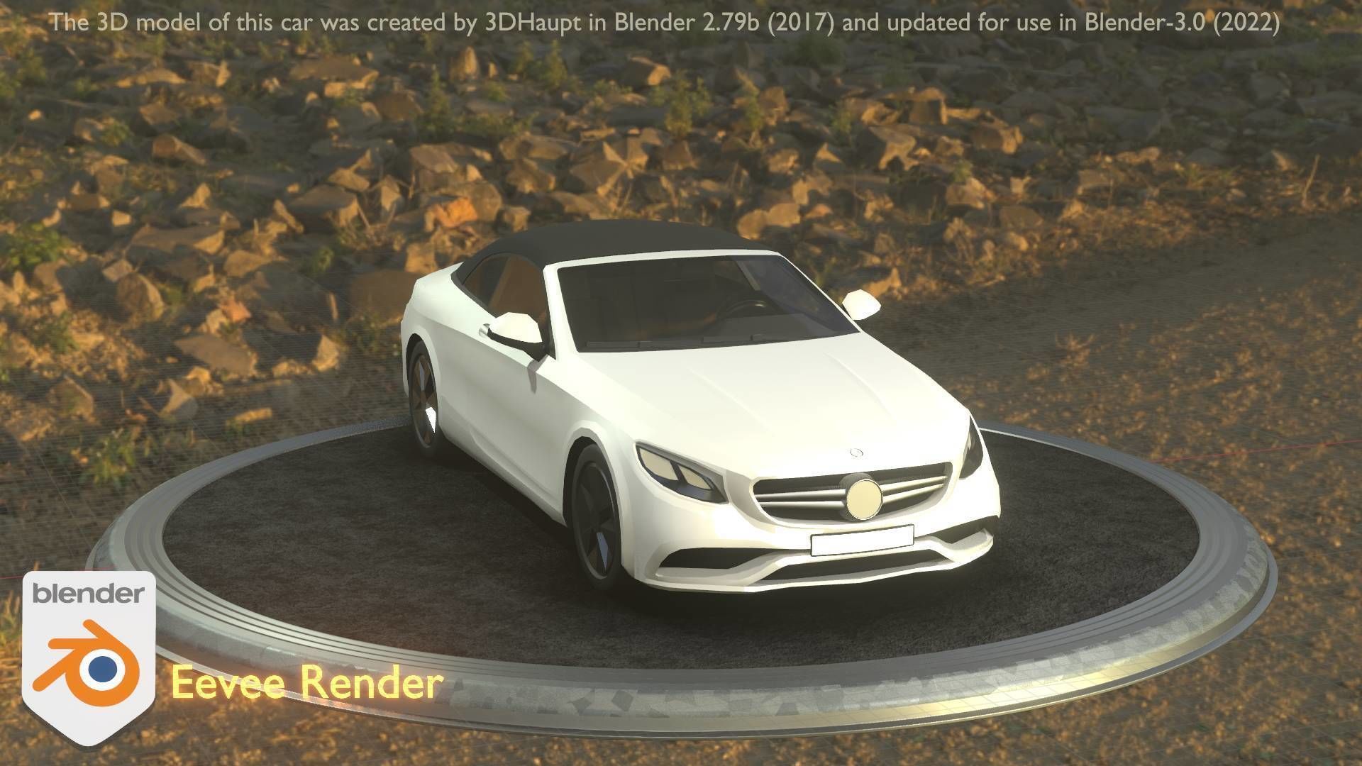 City Car 22 Upper Class Type-A White Low-poly 3D model_14