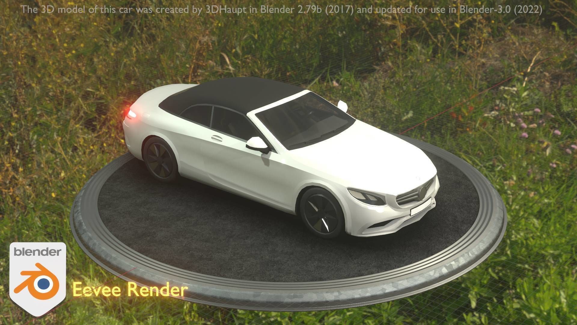 City Car 22 Upper Class Type-A White Low-poly 3D model_9