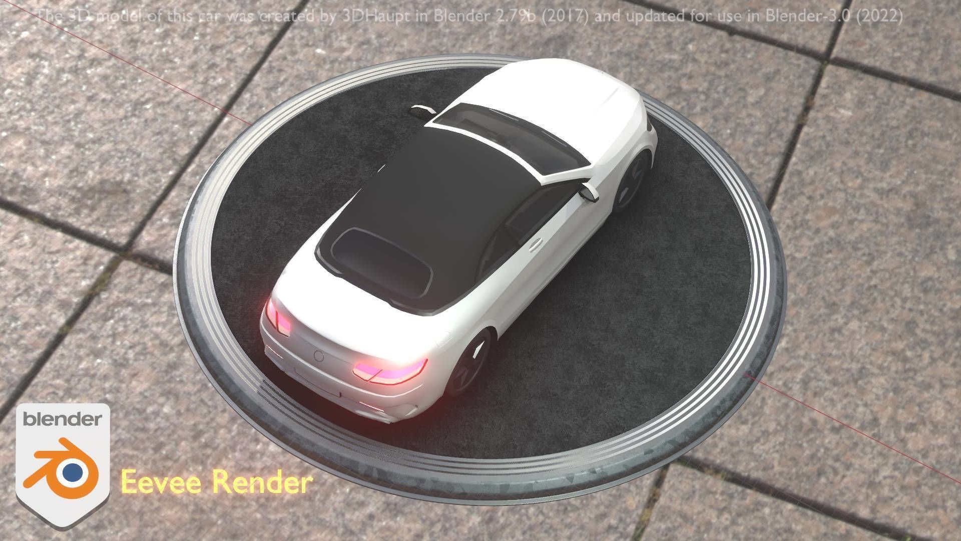 City Car 22 Upper Class Type-A White Low-poly 3D model_86