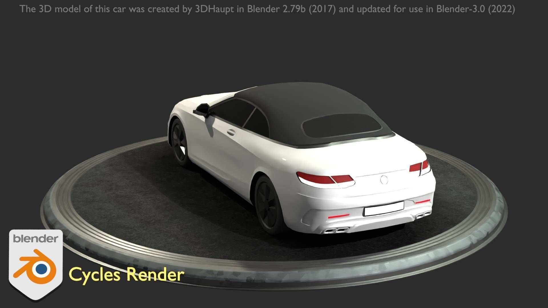 City Car 22 Upper Class Type-A White Low-poly 3D model_69
