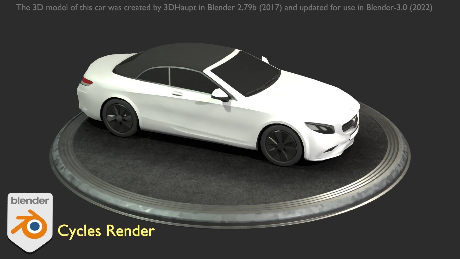 City Car 22 Upper Class Type-A White Low-poly 3D model_61