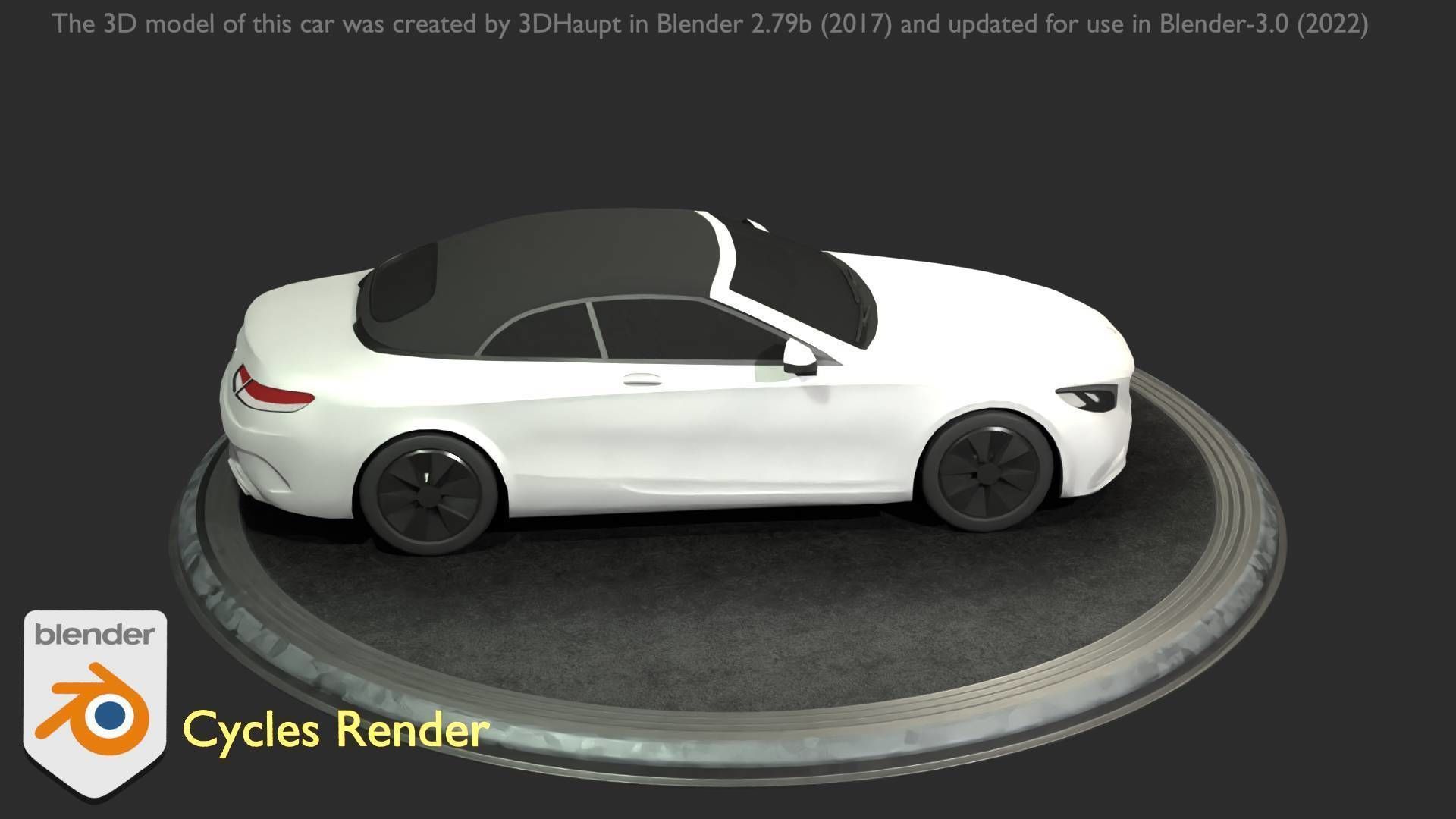 City Car 22 Upper Class Type-A White Low-poly 3D model_31