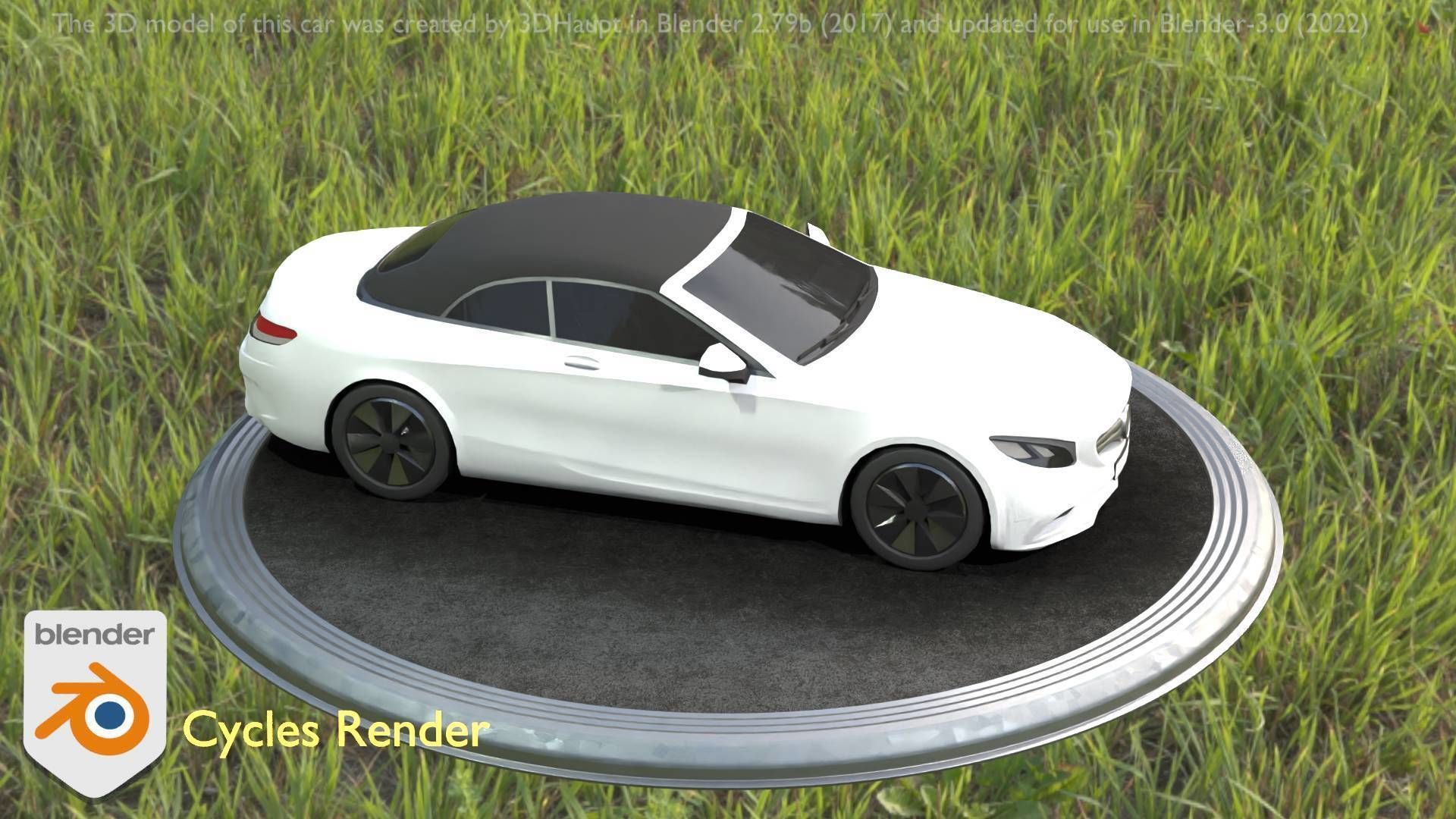 City Car 22 Upper Class Type-A White Low-poly 3D model_74