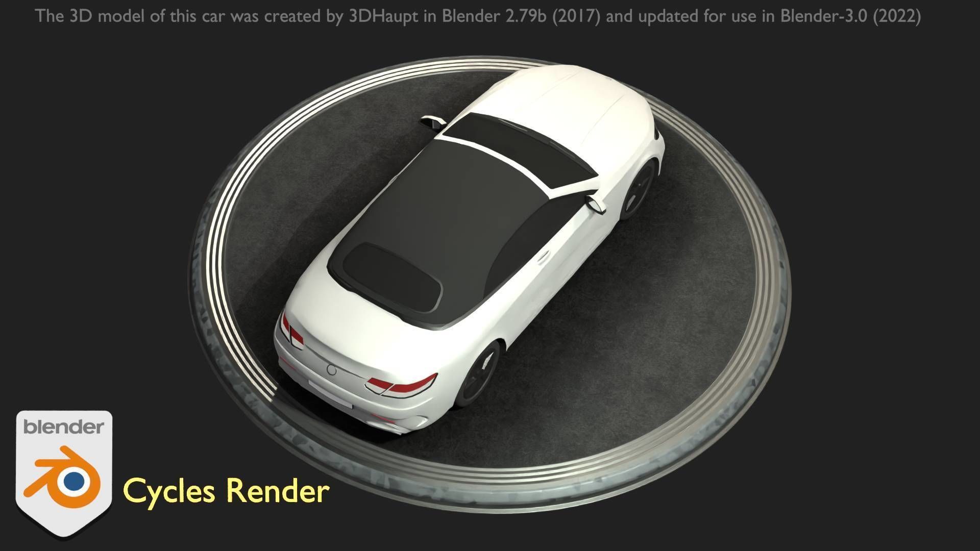 City Car 22 Upper Class Type-A White Low-poly 3D model_44