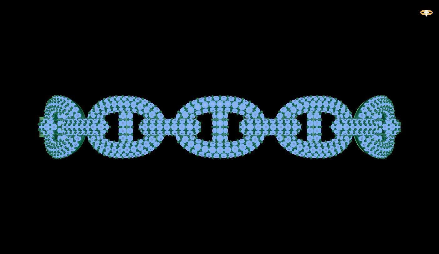 bracelet with diamonds 3D print model_1