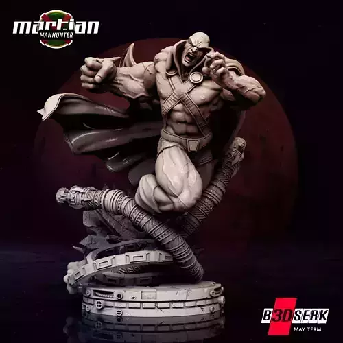 B3DSERK May Term Martian Manhunter Sculpture for 3d printing 3D print model