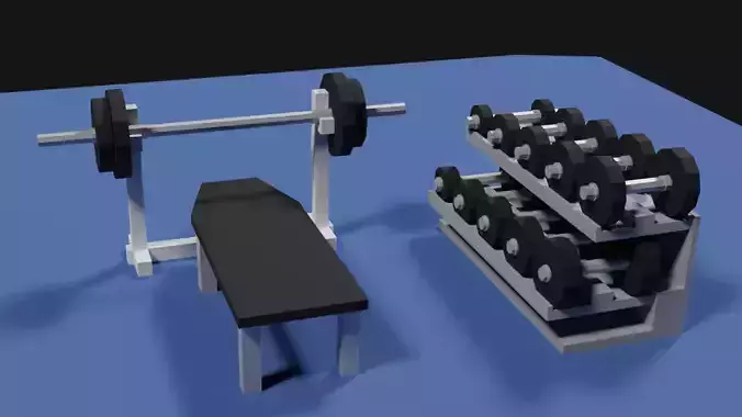 Lowpoly Dumbell Set of weights