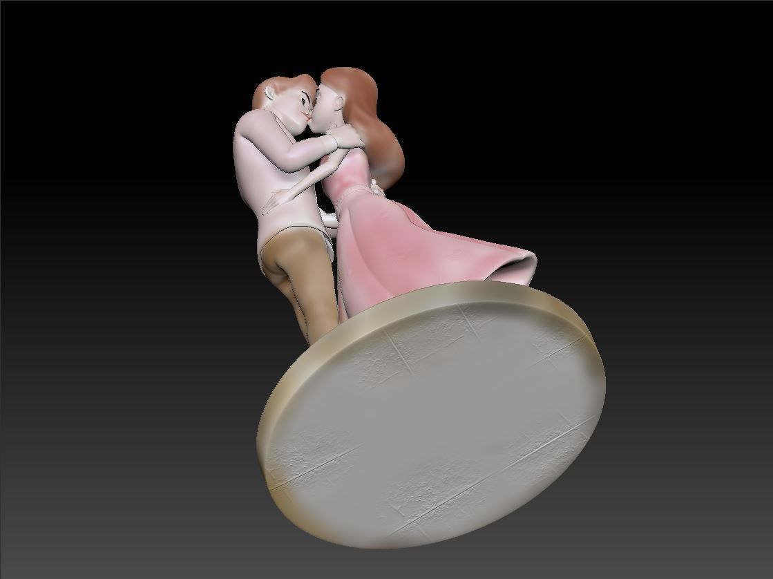 Cute Couple 3D print model 3D print model_4