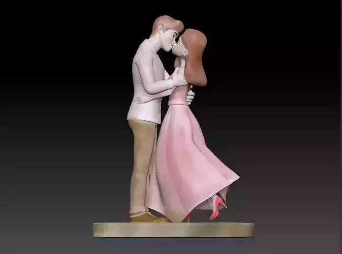 Cute Couple 3D print model