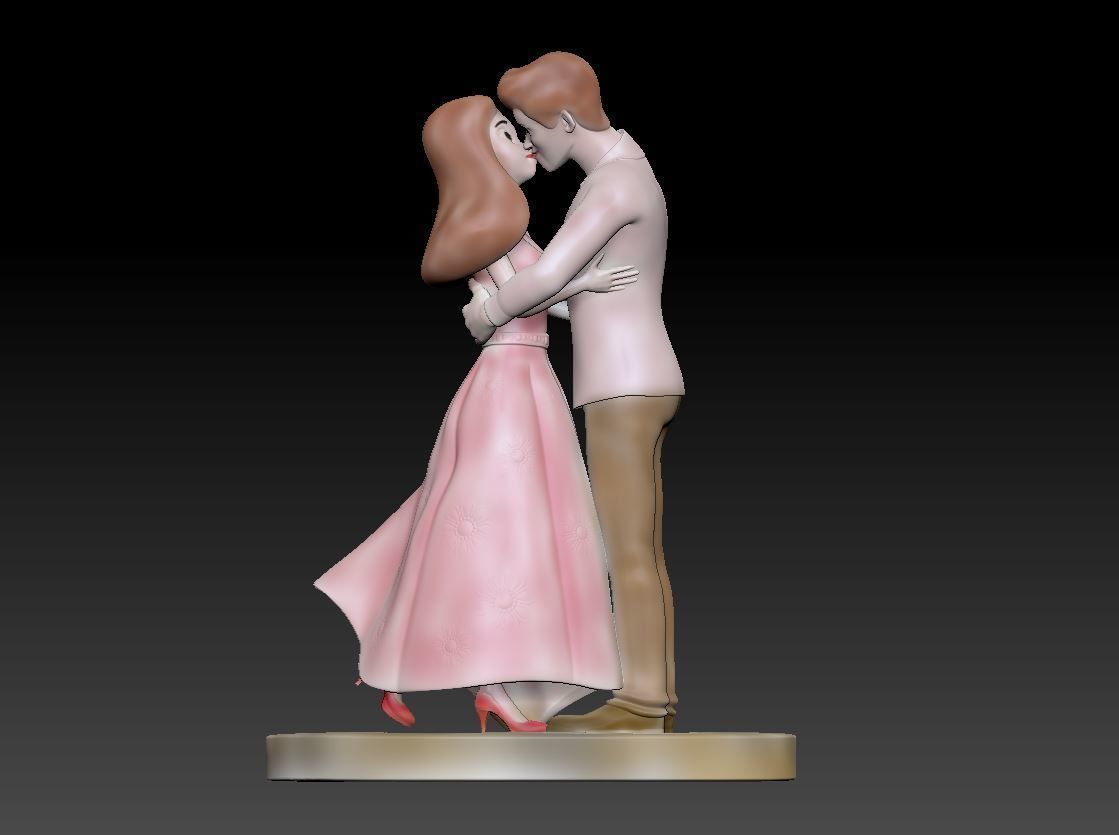 Cute Couple 3D print model 3D print model_1
