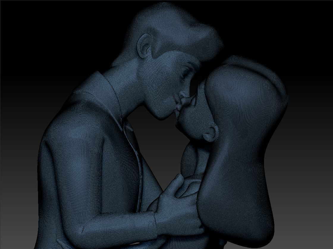 Cute Couple 3D print model 3D print model_8