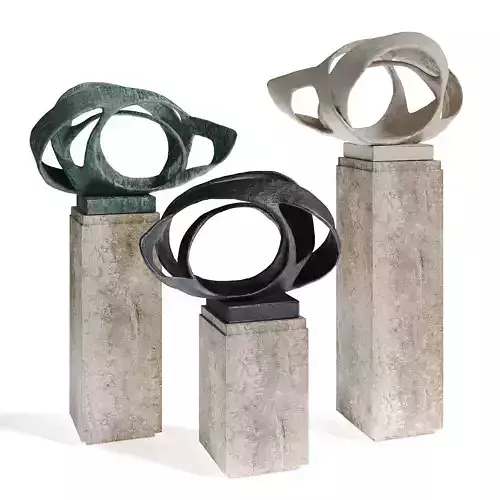 Barbara Hepworth Oval Form Trezion 3D model