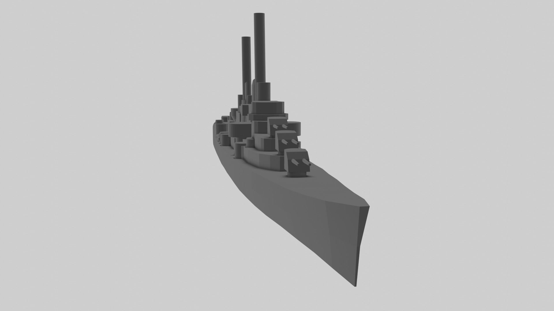 USS Atlanta - Model for small scale printing 3D print model_3