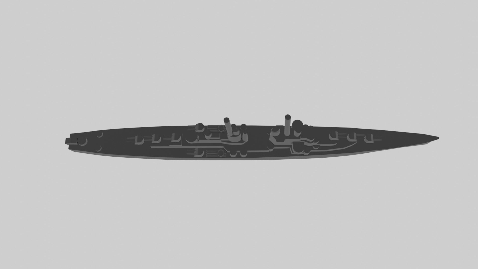 USS Atlanta - Model for small scale printing 3D print model_5
