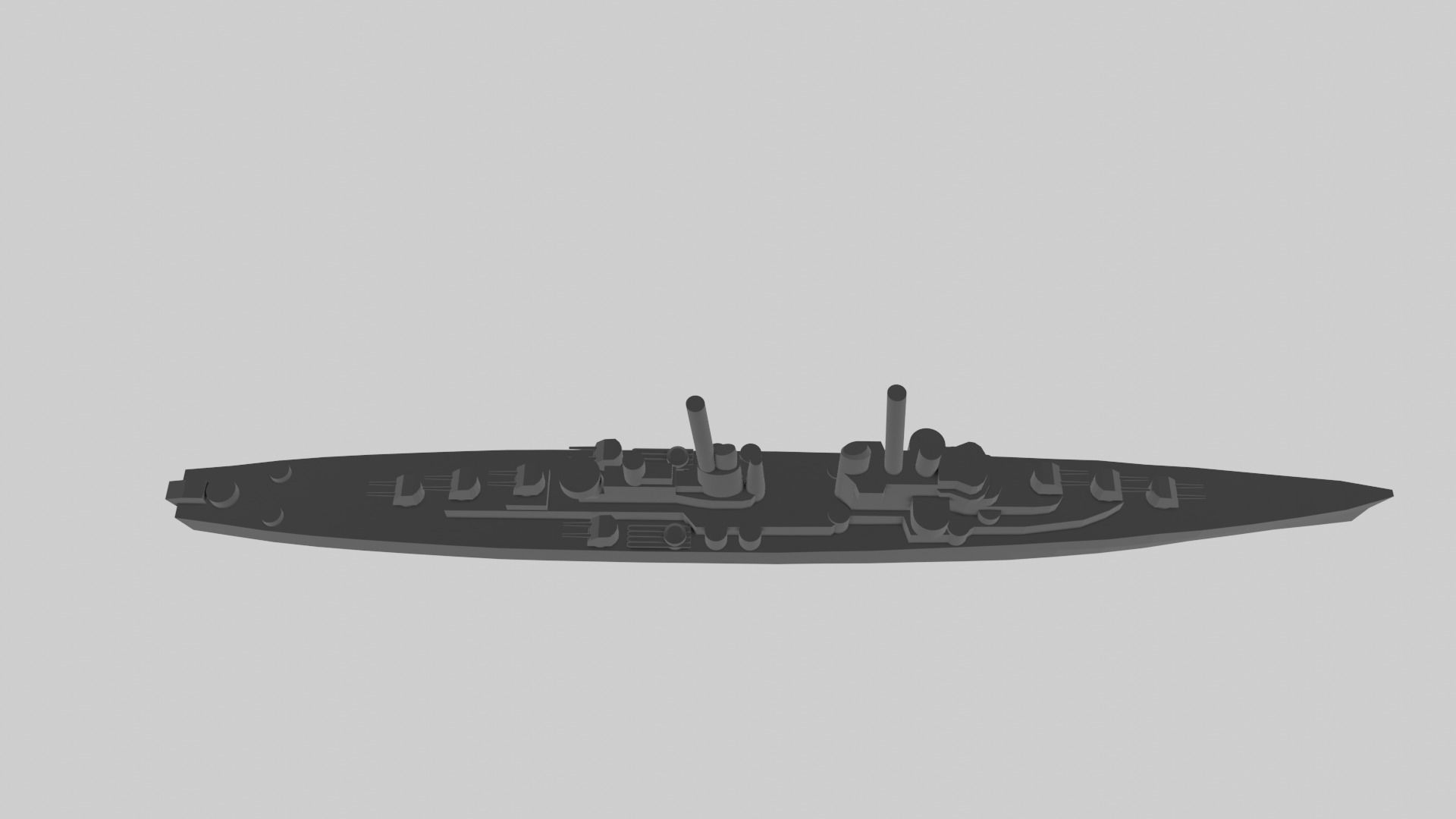 USS Atlanta - Model for small scale printing 3D print model_2