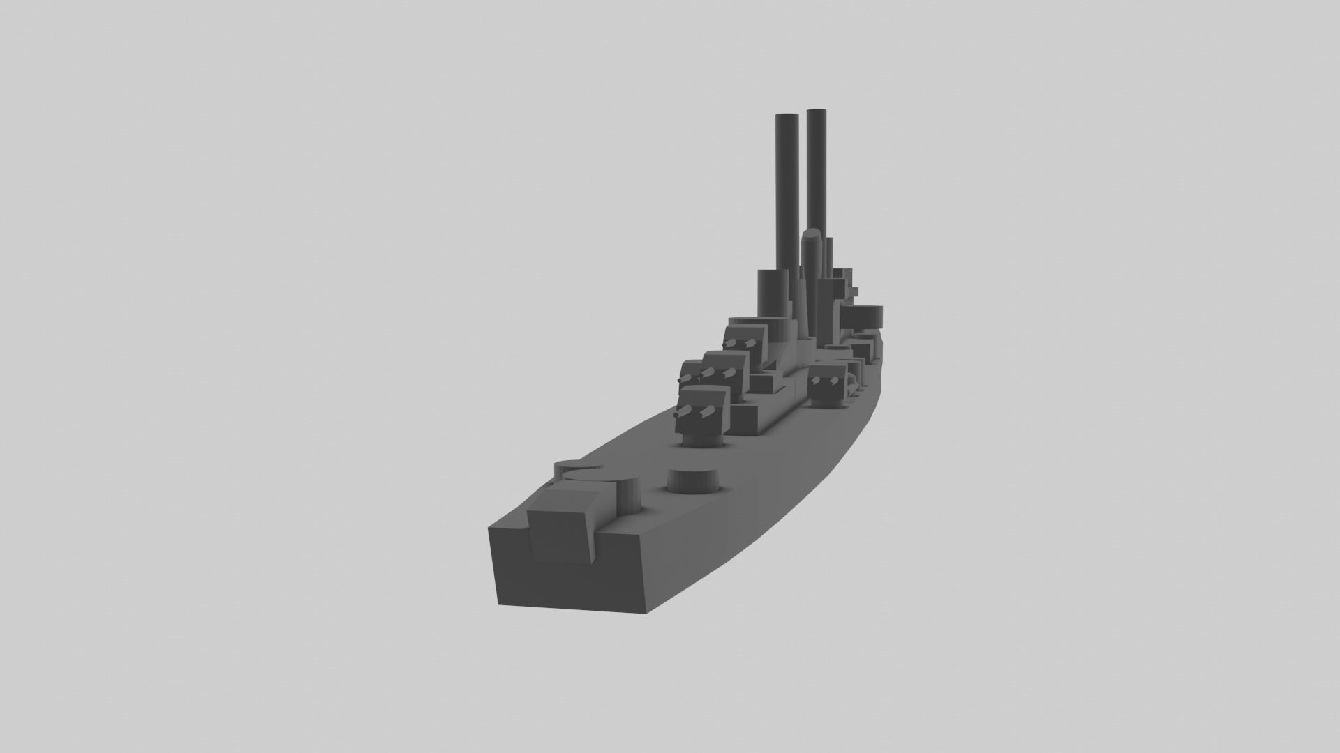 USS Atlanta - Model for small scale printing 3D print model_4