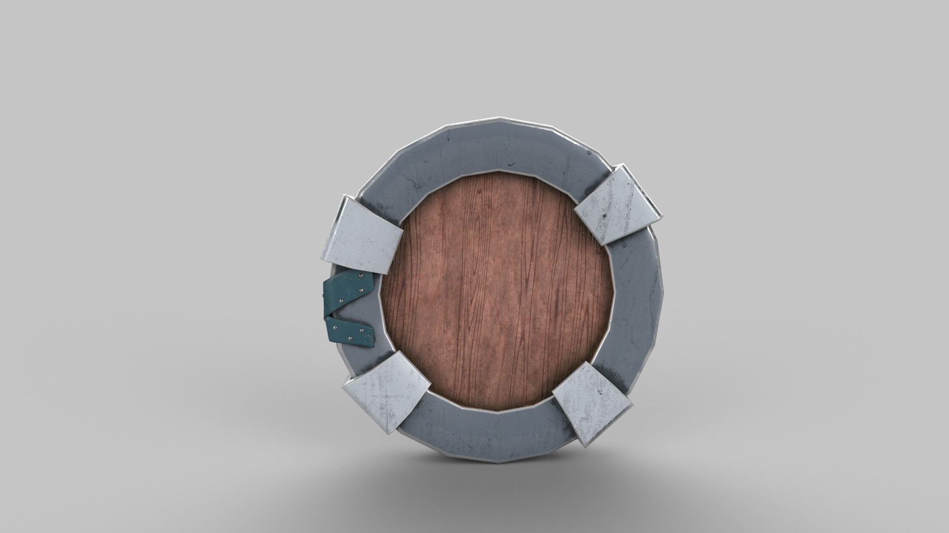 Stylized shield Low-poly 3D model_3