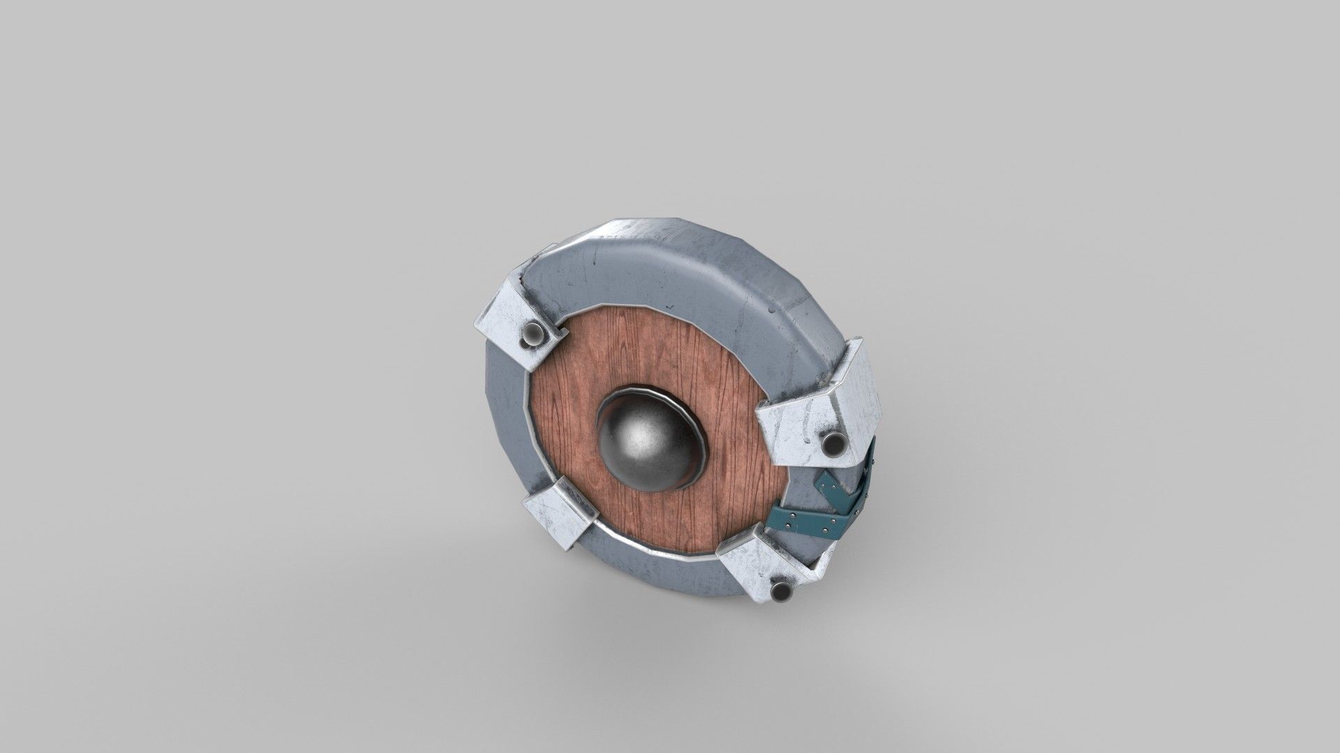 Stylized shield Low-poly 3D model_4