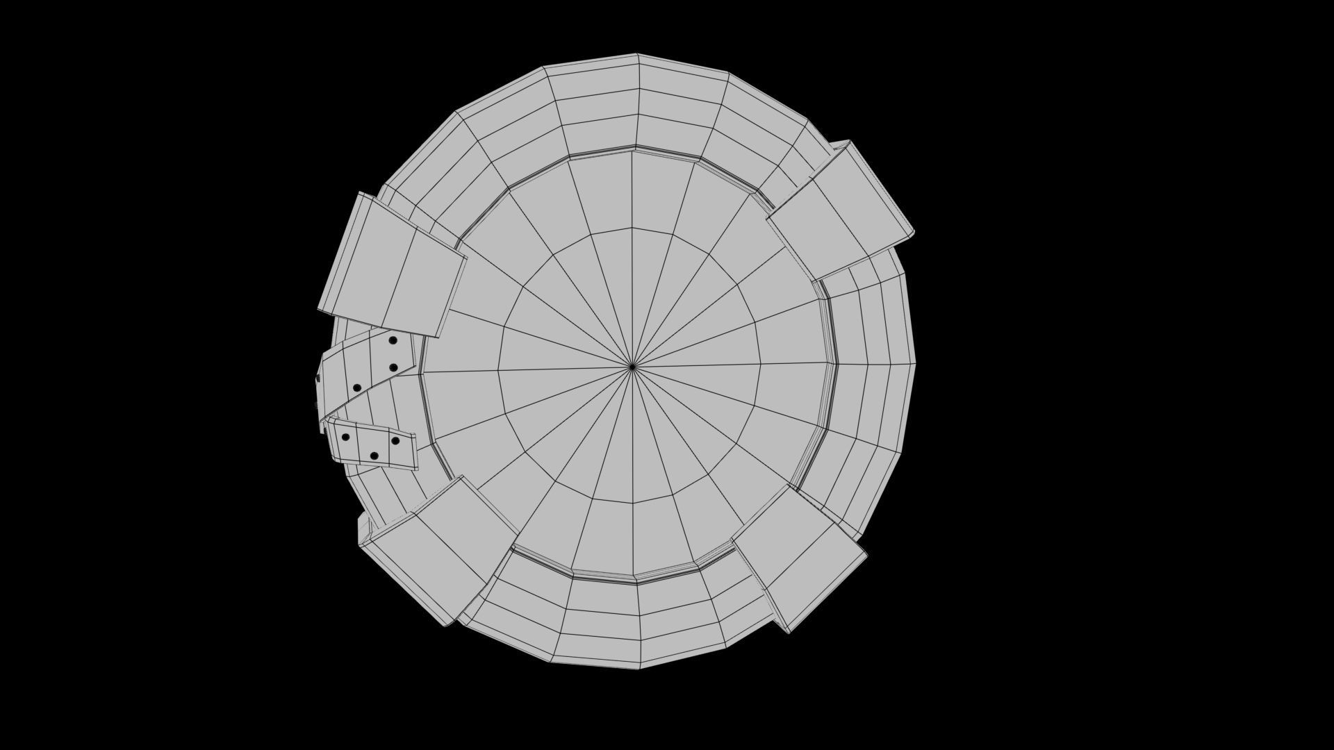 Stylized shield Low-poly 3D model_7