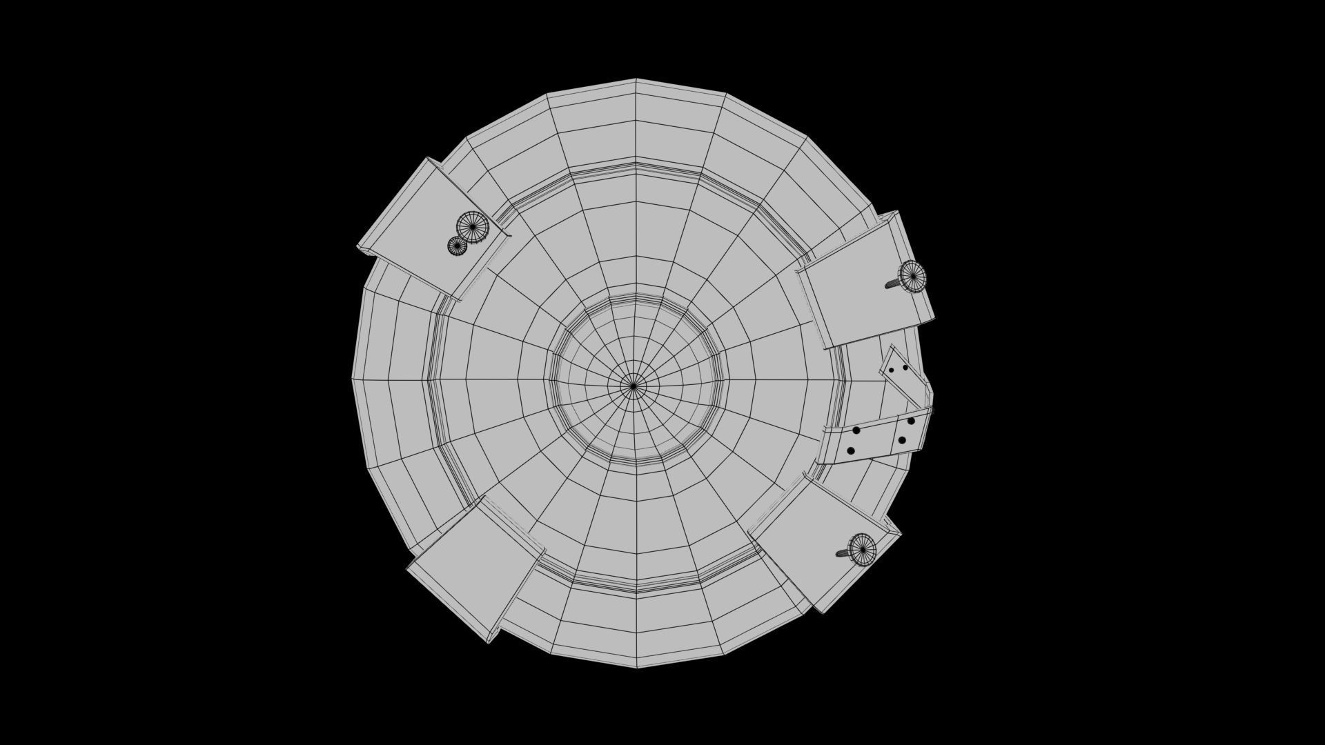 Stylized shield Low-poly 3D model_5