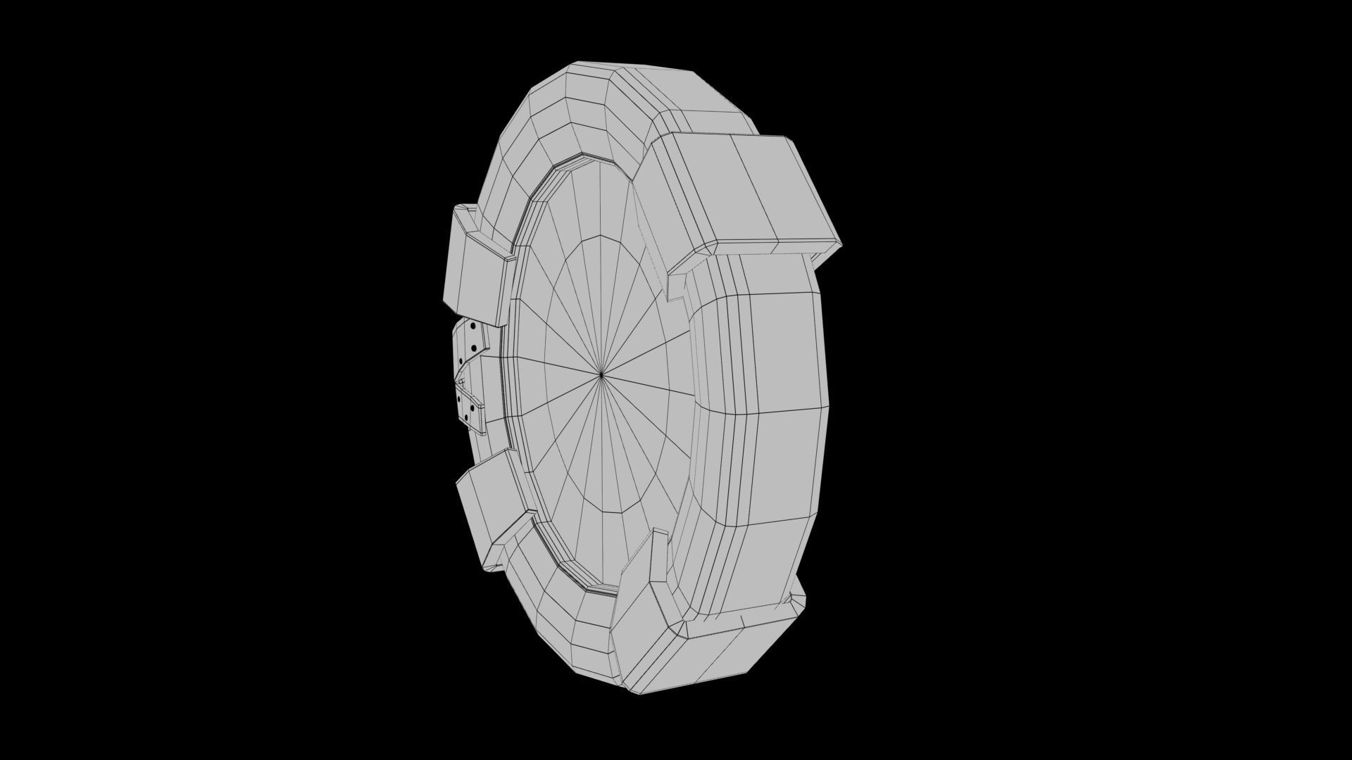 Stylized shield Low-poly 3D model_8