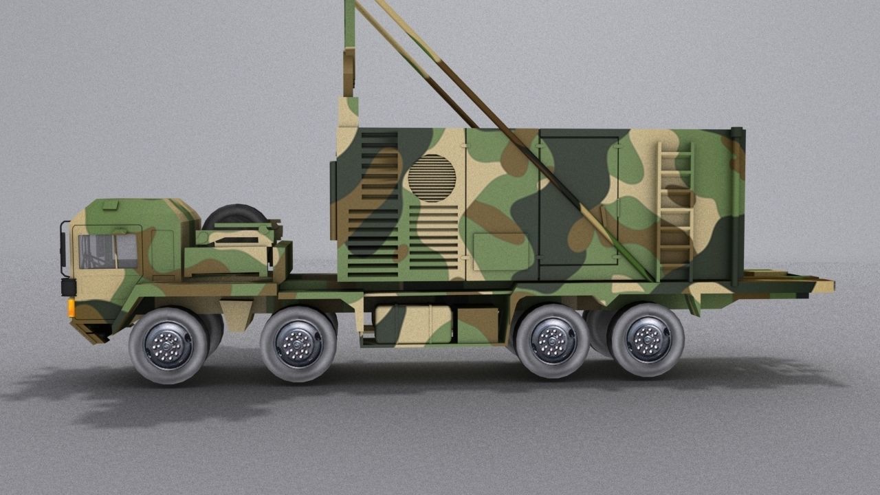TRML-3D camouflaged military vehicle Low-poly 3D model_2