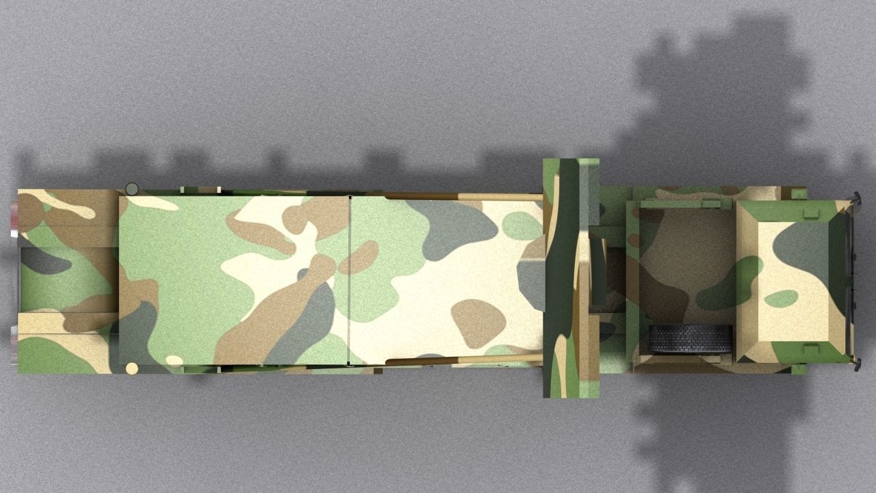 TRML-3D camouflaged military vehicle Low-poly 3D model_22