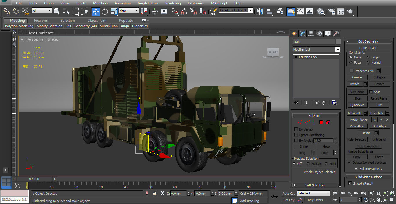 TRML-3D camouflaged military vehicle Low-poly 3D model_23