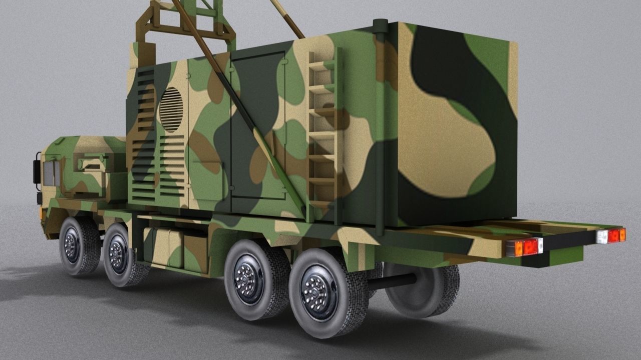 TRML-3D camouflaged military vehicle Low-poly 3D model_5