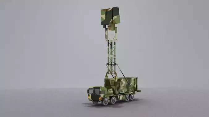 TRML-3D camouflaged military vehicle Low-poly 3D model
