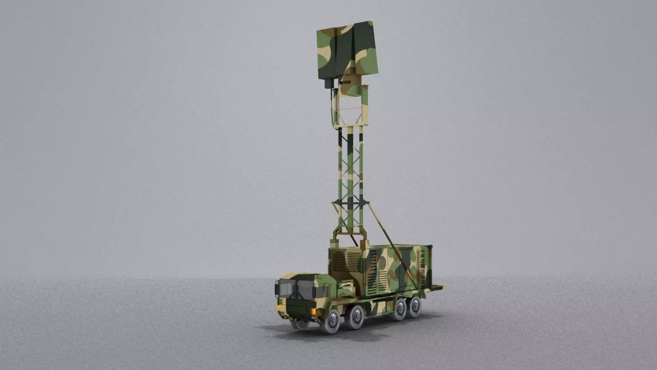 TRML-3D camouflaged military vehicle Low-poly 3D model_0