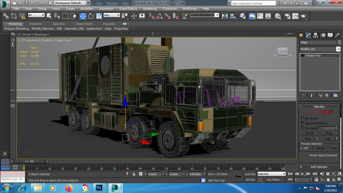 TRML-3D camouflaged military vehicle Low-poly 3D model_25