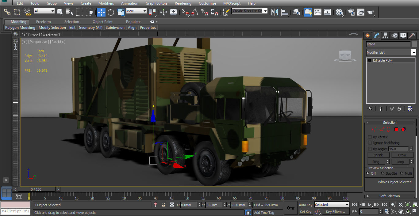 TRML-3D camouflaged military vehicle Low-poly 3D model_24