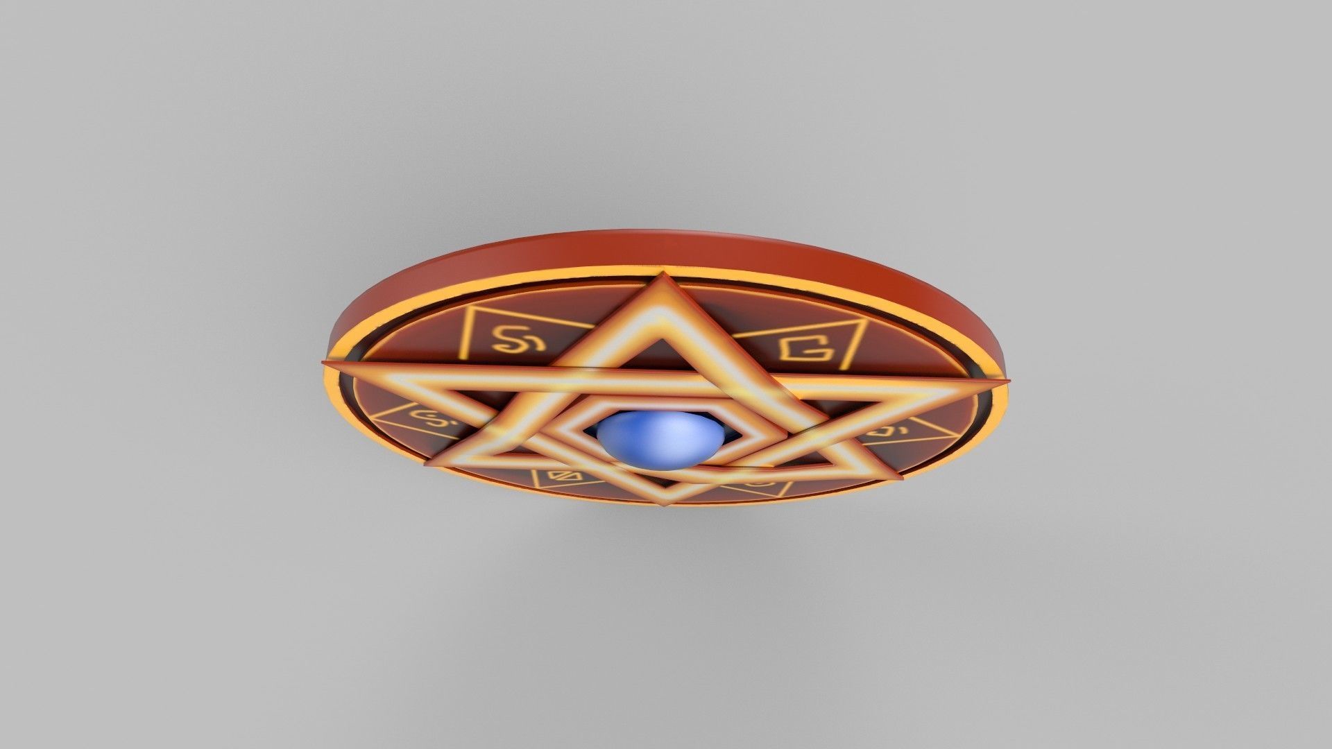 Stylized shield Low-poly 3D model_3