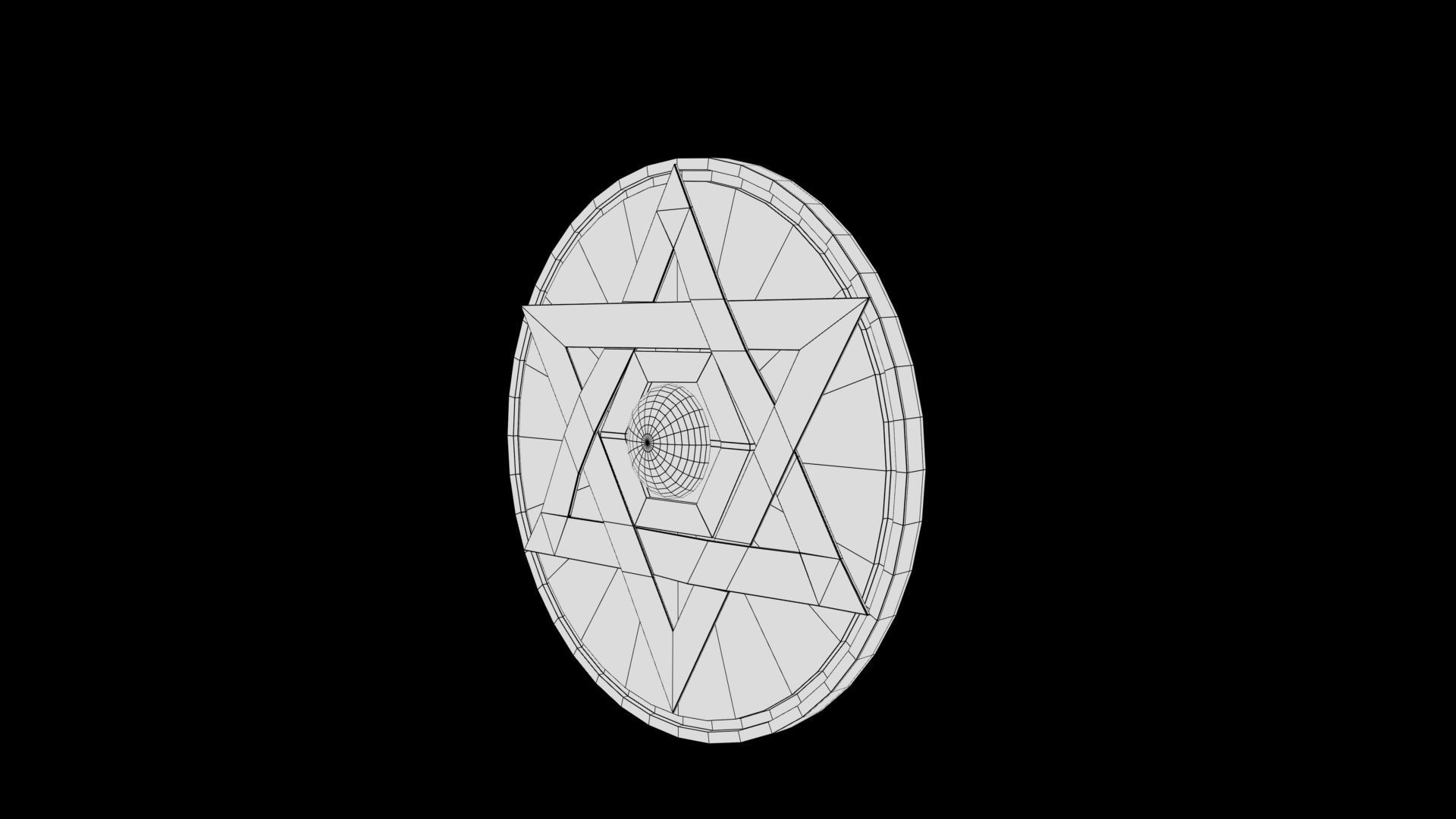 Stylized shield Low-poly 3D model_6