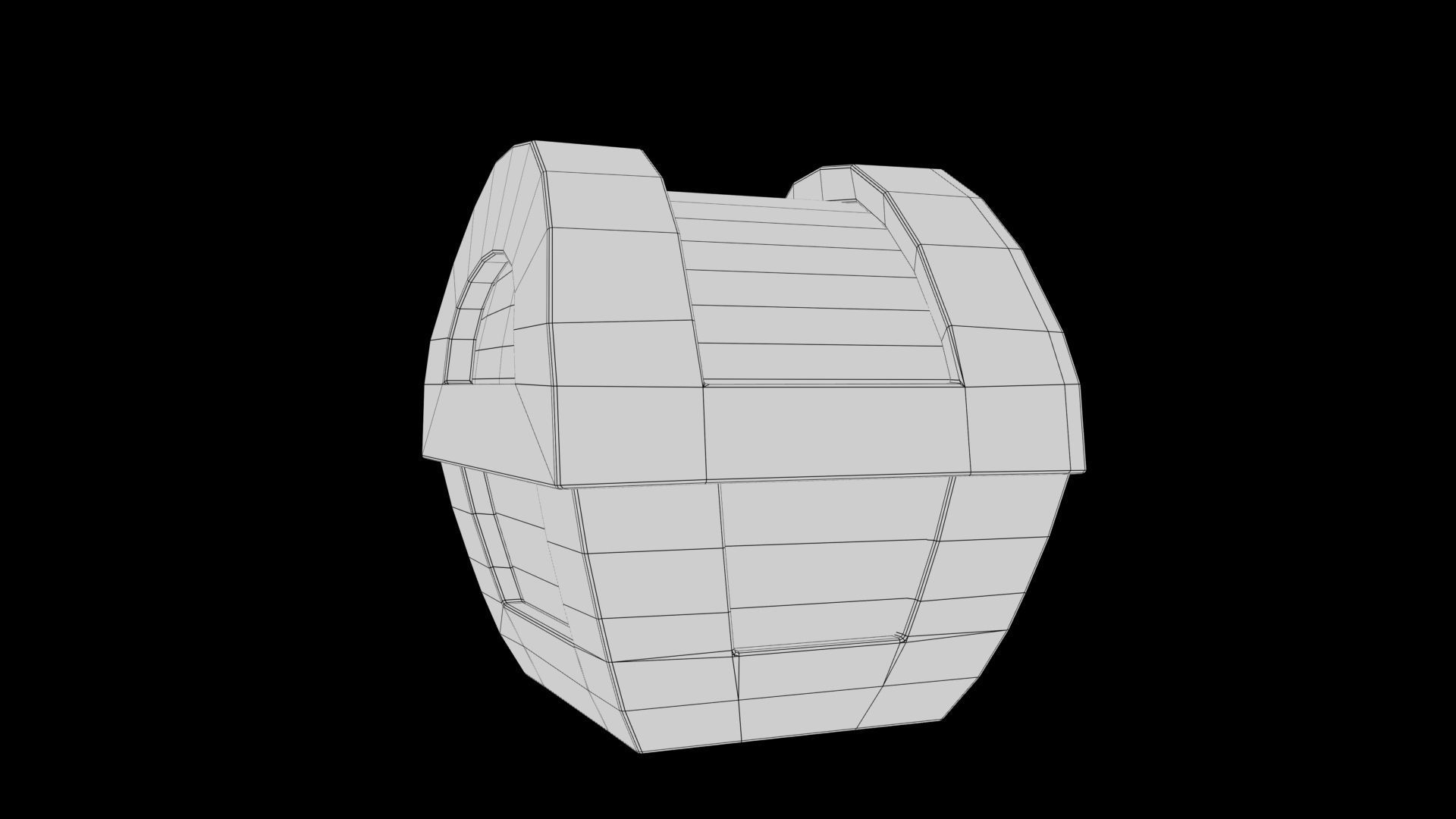 Stylized box Low-poly 3D model_9