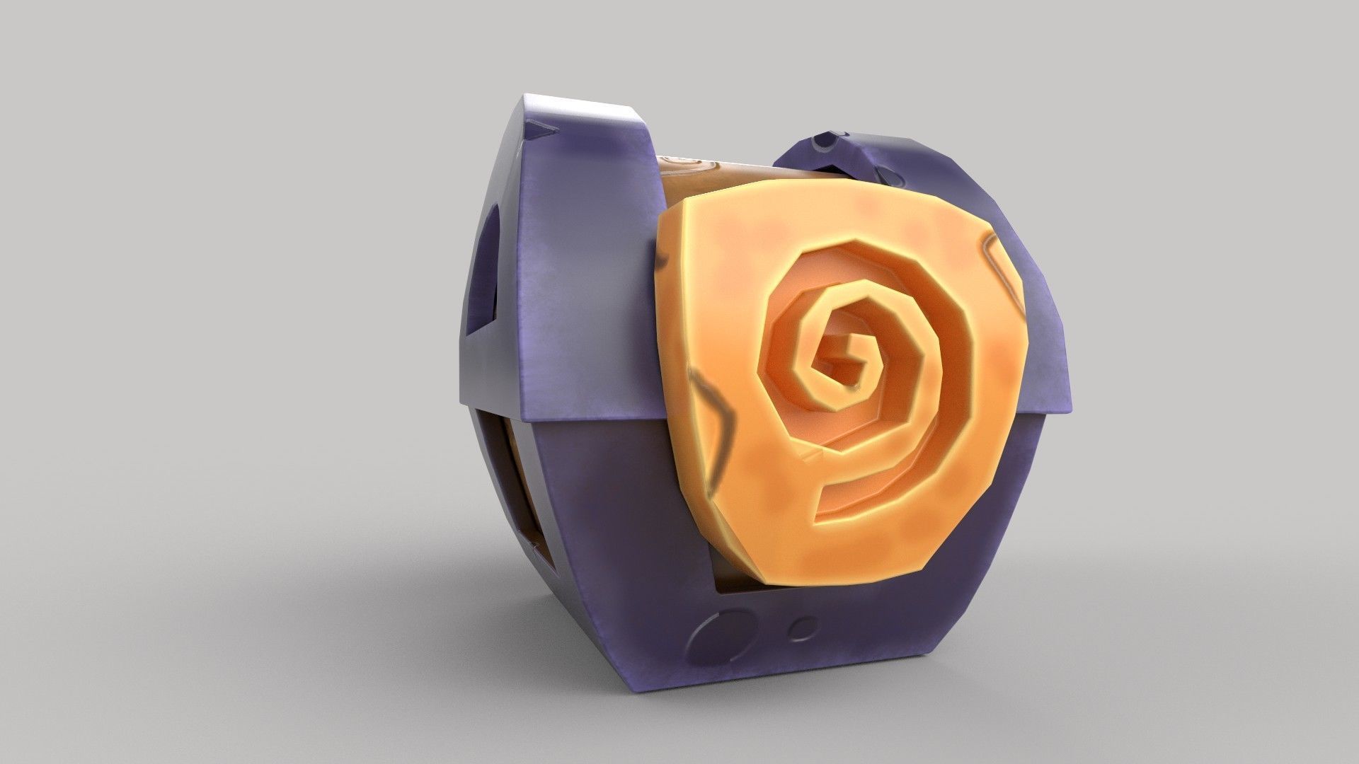Stylized box Low-poly 3D model_3