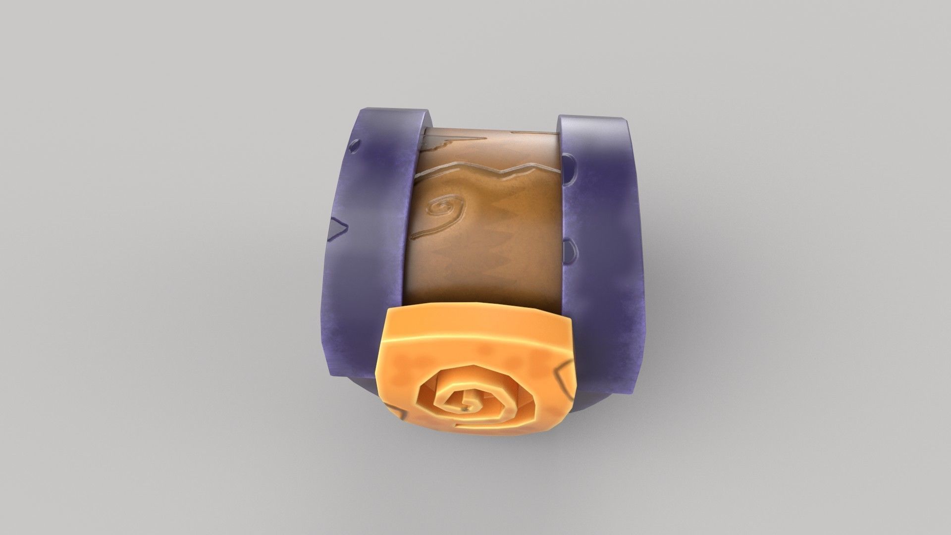 Stylized box Low-poly 3D model_4