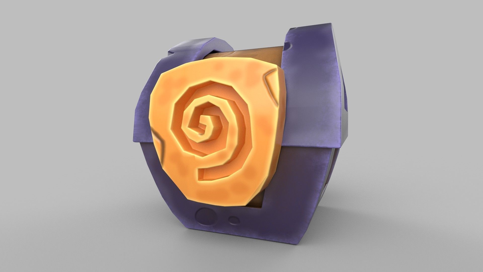 Stylized box Low-poly 3D model_1