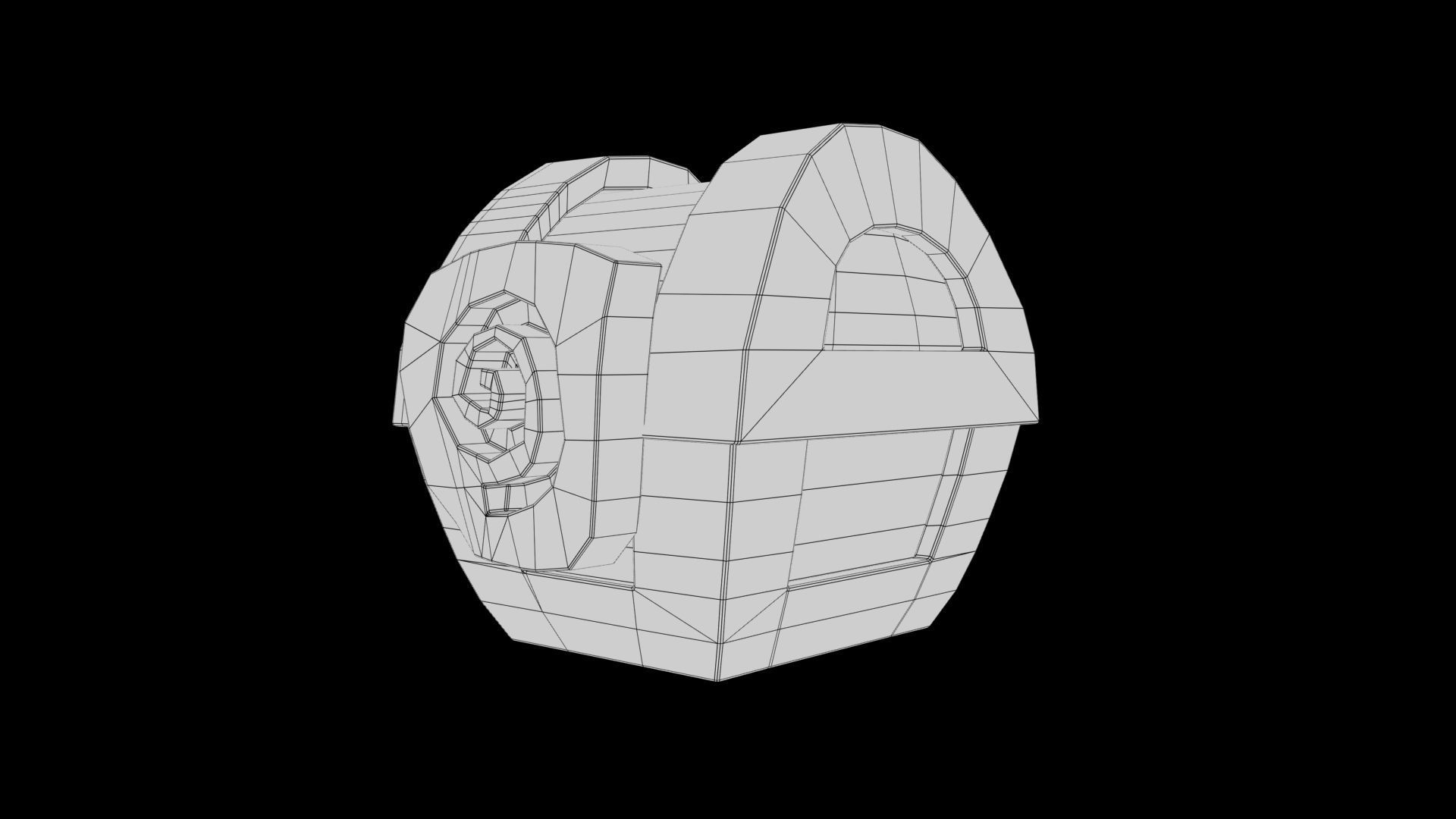 Stylized box Low-poly 3D model_6