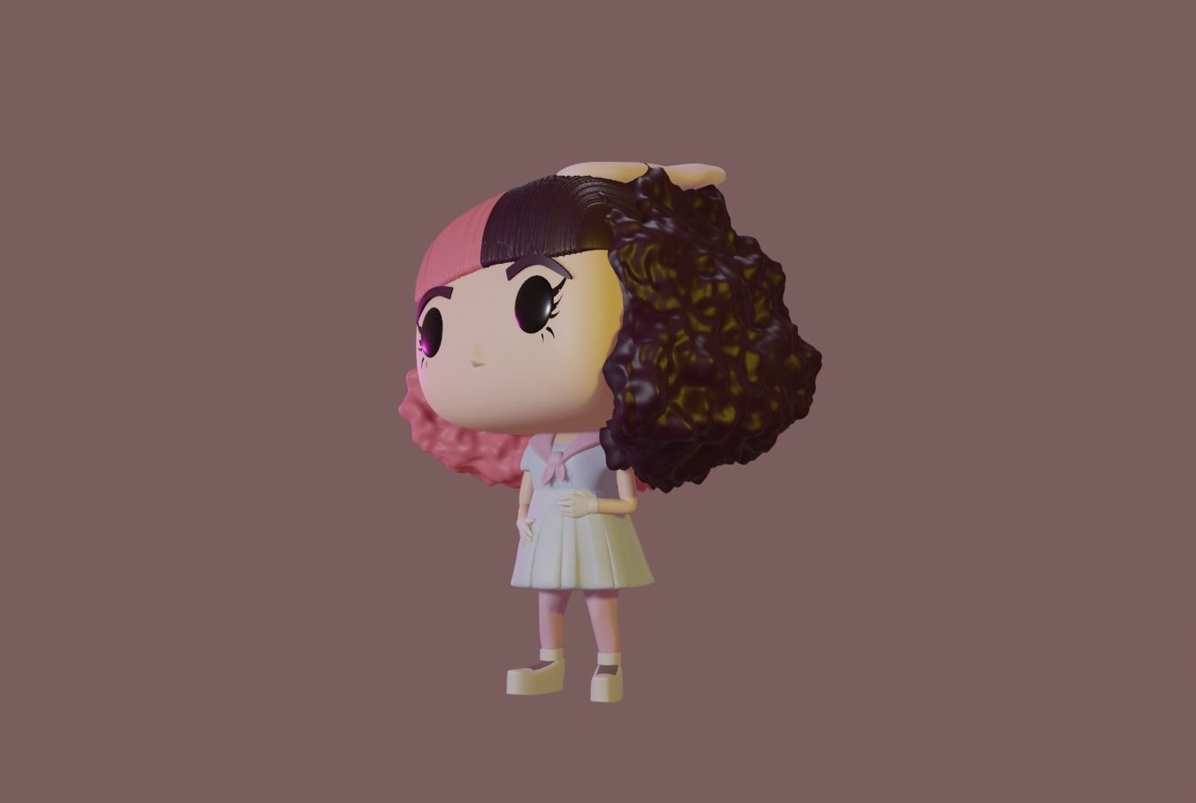 Baby Doll Girl Custom Pop DIY 3D print model_5