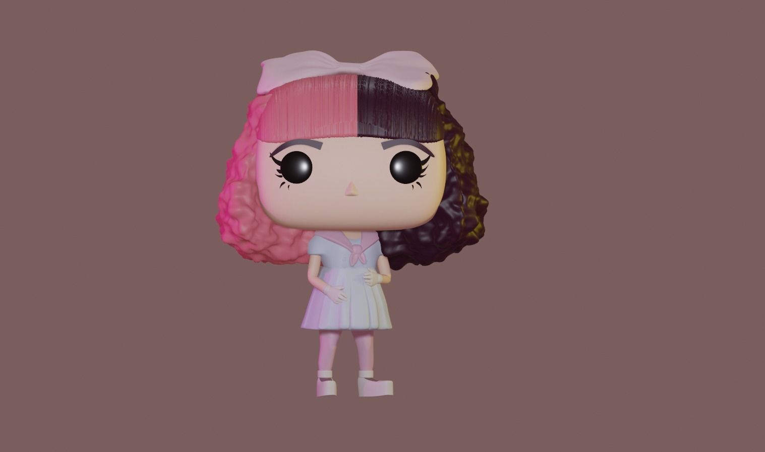 Baby Doll Girl Custom Pop DIY 3D print model_7