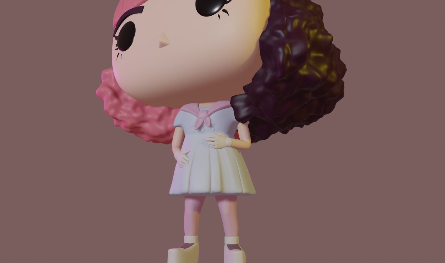 Baby Doll Girl Custom Pop DIY 3D print model_9