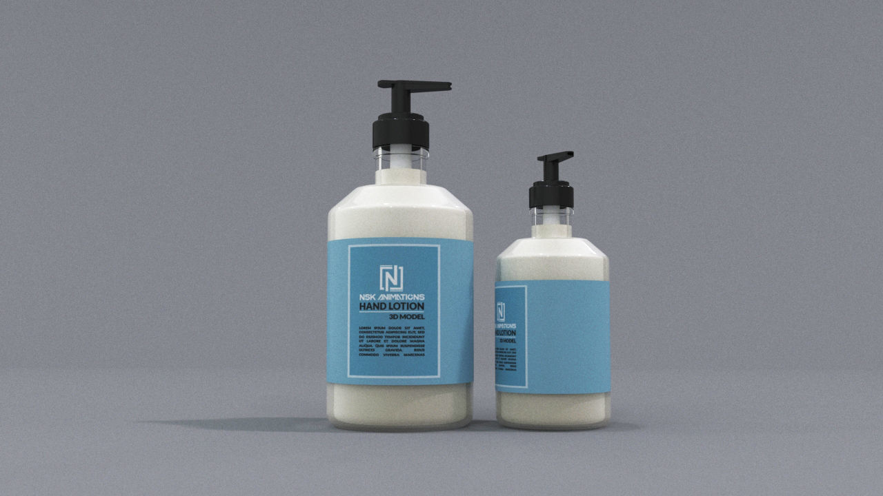 Hand Lotion 3D Model 3D model_2