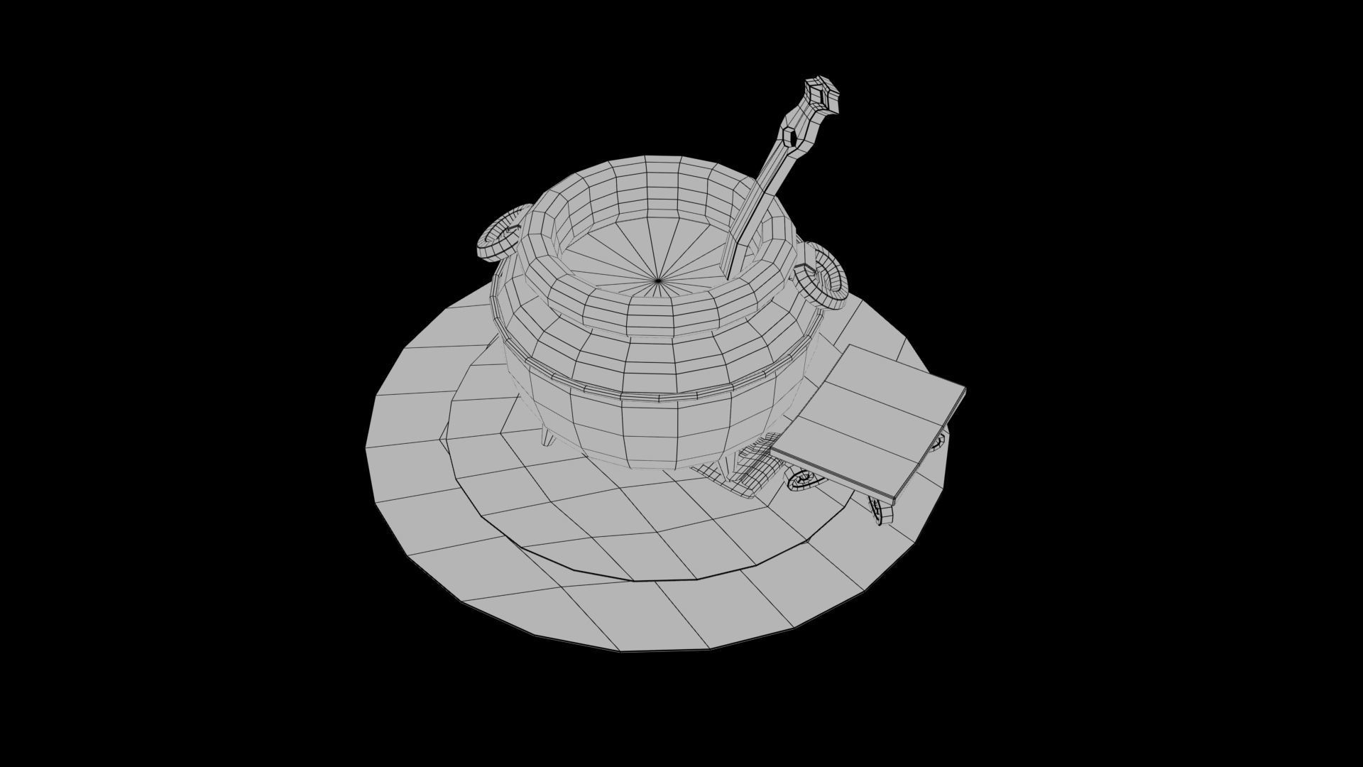  Stylized kitchen Low-poly 3D model_5