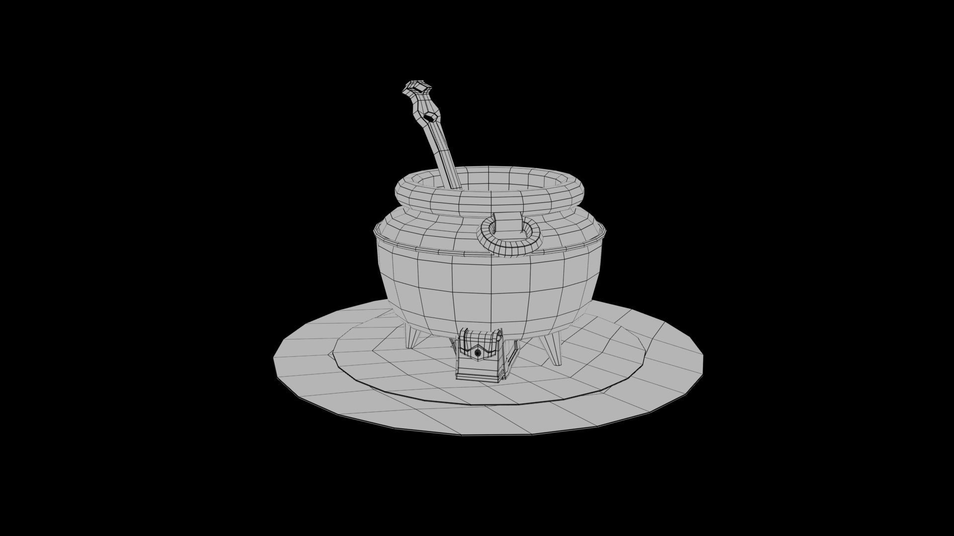  Stylized kitchen Low-poly 3D model_8